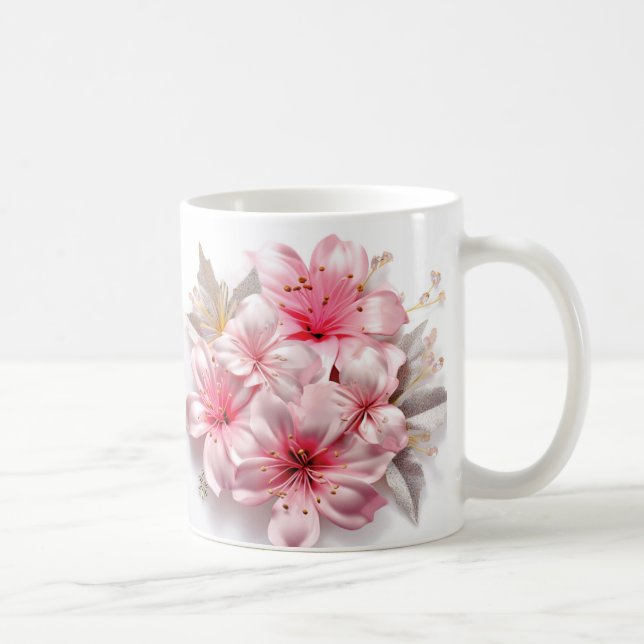 3D Floral Mug Kaffeetasse (Rechts)