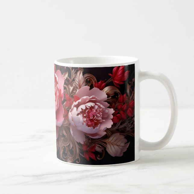 3D Floral Mug Kaffeetasse (Rechts)