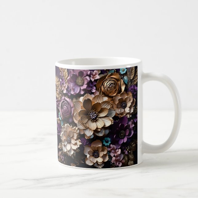 3D Floral Mug Kaffeetasse (Rechts)