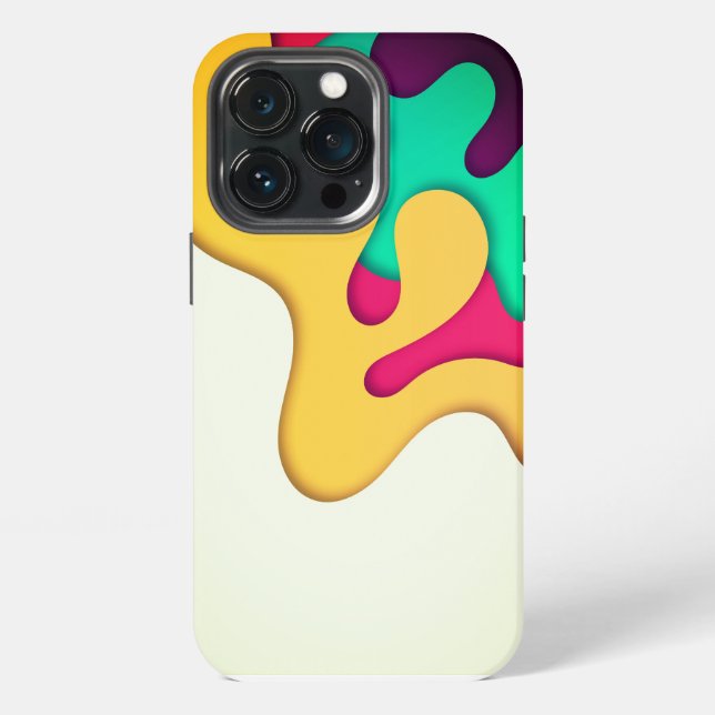 3D-Flüssigkeitsmuster iPhone 13 Pro Hülle (Hinten)