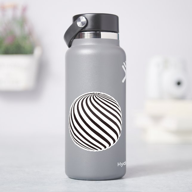 3D-Form der Schwarzen Kugel Aufkleber (HydroFlask)