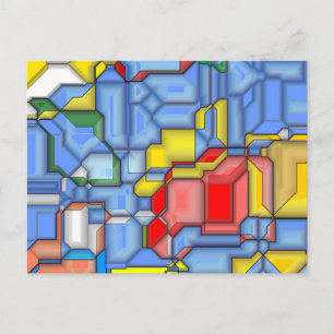 3D-Formen Postkarte