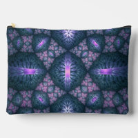 3D Fraktal Art Abstraktes Muster Blau Lila Pink