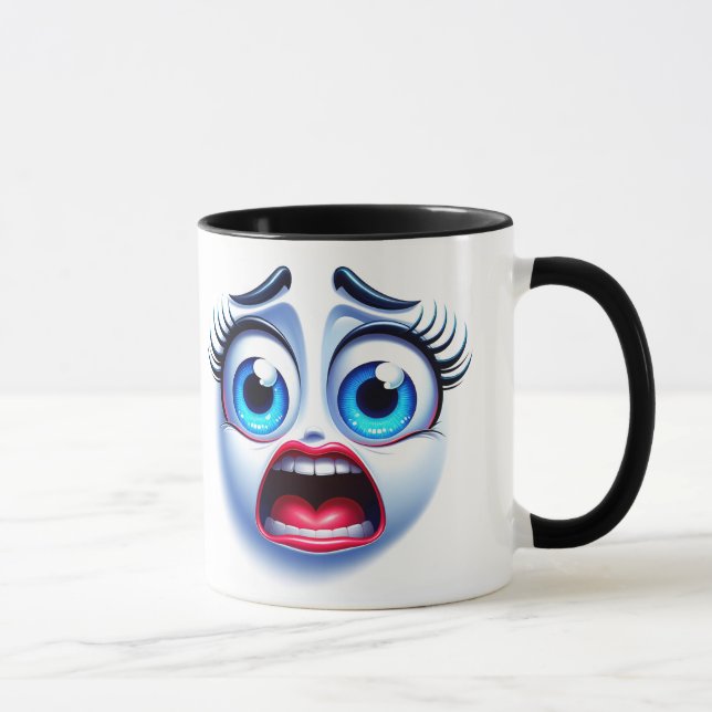 3D Funny Face Wrap Tasse (Rechts)