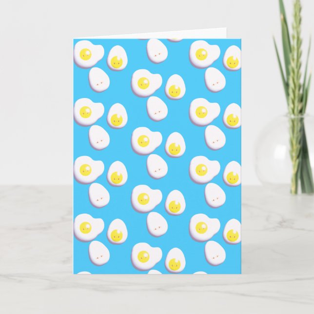 3D gekochte und gefrorene Eier Karte (Vorderseite)