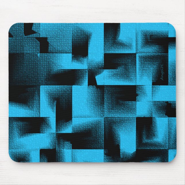 3D Geometrics - Cerulean Blue Deep AH2009 Mousepad (Vorne)
