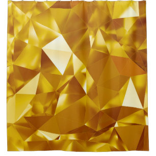 3D Geometrie: Metallisches Hintergrunddesign Duschvorhang