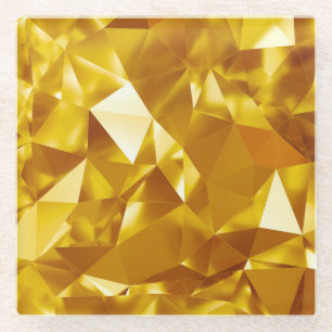 3D Geometrie: Metallisches Hintergrunddesign Glasuntersetzer