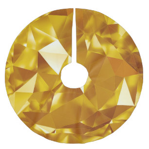 3D Geometrie: Metallisches Hintergrunddesign Polyester Weihnachtsbaumdecke