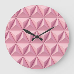 3D geometrische Dreiecke: minimalistischer Hinterg Große Wanduhr