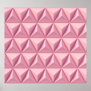 3D geometrische Dreiecke: minimalistischer Hinterg Poster