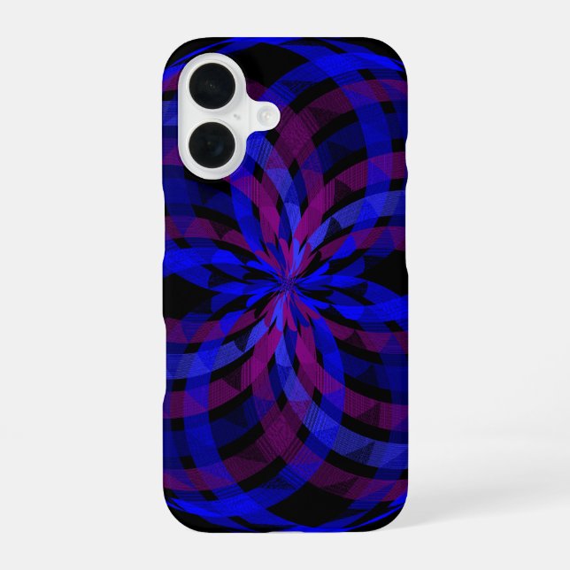 3D geometrisches Blumenblatt-Mittelteil iPhone 16  Hülle (Rückseite)