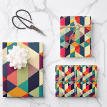 3D Geometrisches Muster RETRO Chic Mid Century Mod