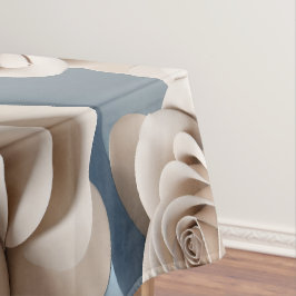 3D-gerenderte Rosen in Blautönen und Weiß Tischdecke