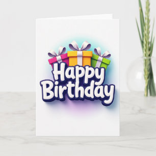 3D-Geschenke-Geburtstagskarte Karte