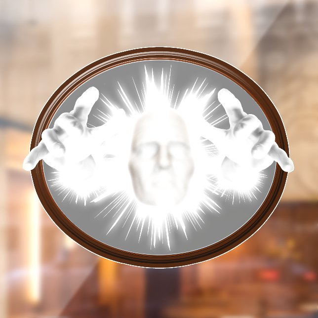 3D Ghost Coming Out of Mirror Halloween Fensteraufkleber (Blatt 2)