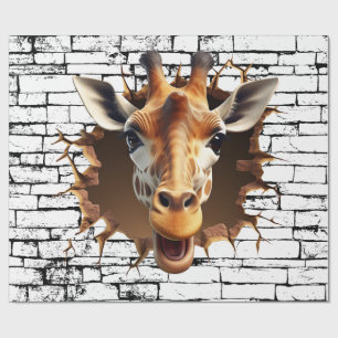 3D Giraffe Wallfahrtskirche Madonna del Sasso Geschenkpapier