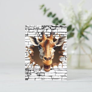 3D Giraffe Wallfahrtskirche Madonna del Sasso Postkarte