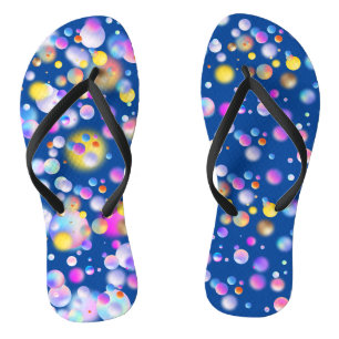3D-Gleitschalenmuster Blue BG Flip Flops