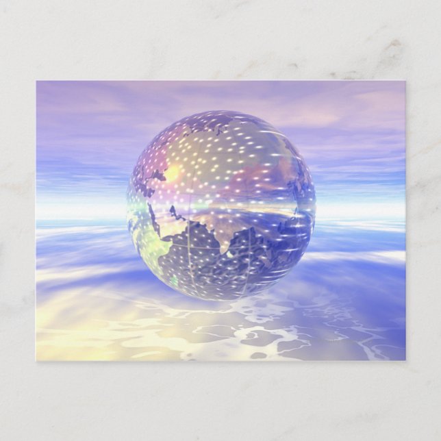 3D-Globe 13 Postkarte (Vorderseite)