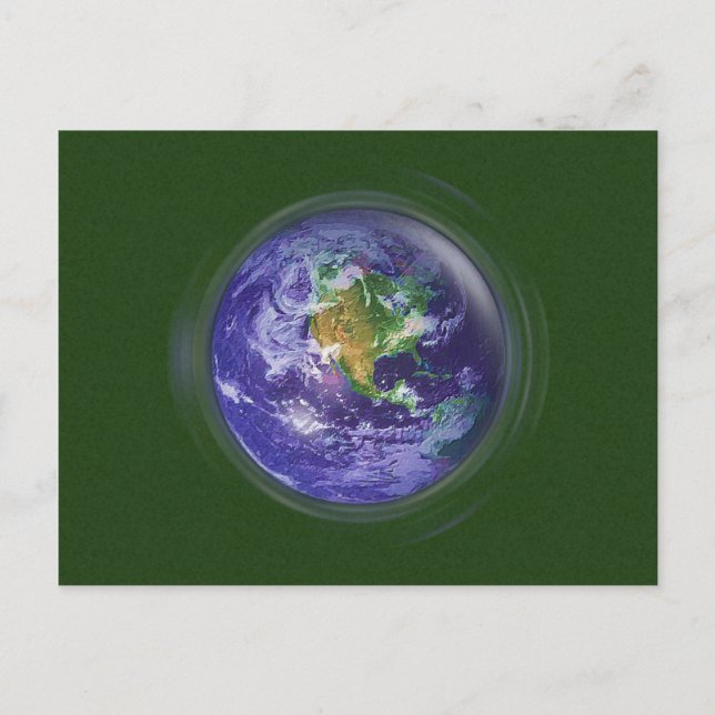 3D Globe Earth Day Postkarte (Vorderseite)