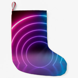 3d, glühende Linien, Tunnel, Neonlichter, virtuell Kleiner Weihnachtsstrumpf