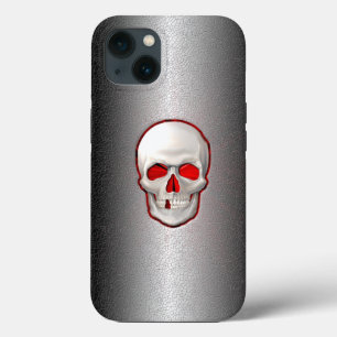 3D glühender Schädeleinlauf auf gebrochenem Metall Case-Mate iPhone Hülle