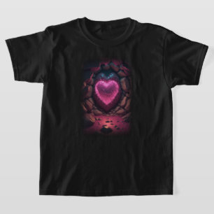 3d glühendes Herz tief innen T-Shirt