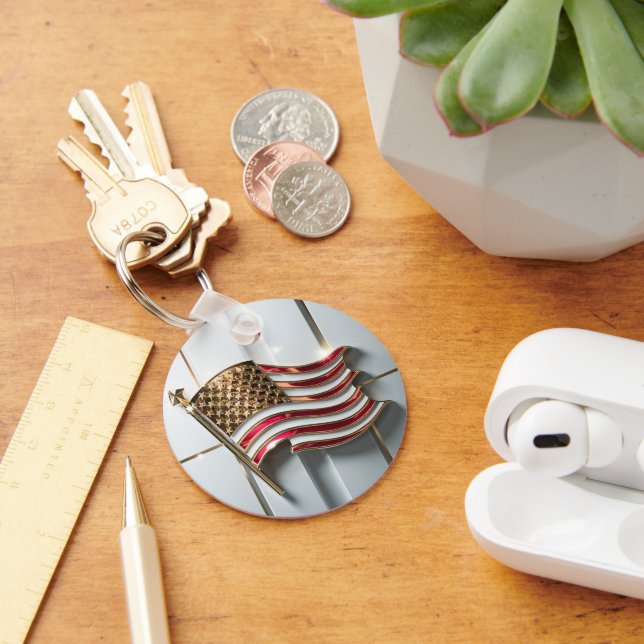 3D-Gold-Emblem Schlüsselanhänger (Schreibtisch)