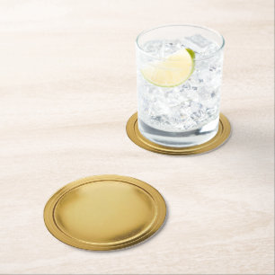 3D-Goldfolie-Siegel Elegant Excellence Award Medal Runder Pappuntersetzer