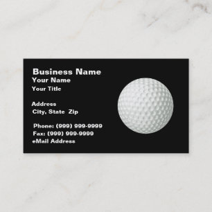 3D Golf Ball (auf Black BG) Visitenkarte
