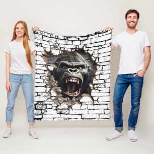 3D Gorilla Wall Break - Paradies für Kletterhexen: Fleecedecke