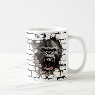 3D Gorilla Wall Break - Paradies für Kletterhexen: Kaffeetasse