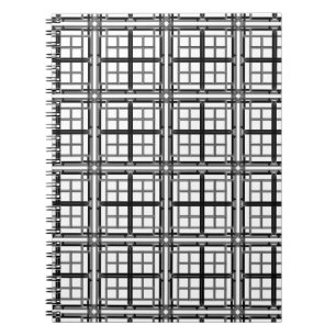 3D-graue geometrische abstrakte Muster Hintergrund Notizblock
