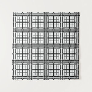3D-graue geometrische abstrakte Muster Hintergrund Wandteppich