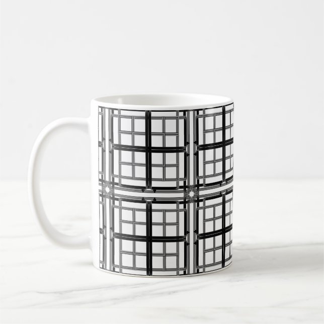 3D grey geometric abstract pattern background.3d b Kaffeetasse (Links)