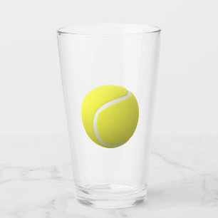 3D großer Tennisball Glas