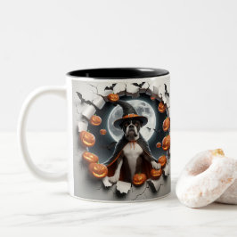 3D Halloween Dog Breeds Halloween Mugs, Tea/Coffee Zweifarbige Tasse