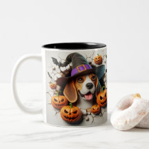 3D Halloween Dog Breeds Halloween Mugs, Tea/Coffee
