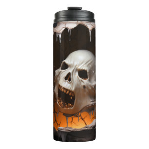 3D Halloween Ghost Cracked Hole Thermosbecher