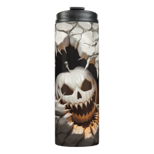 3D Halloween Ghost Cracked Hole Thermosbecher