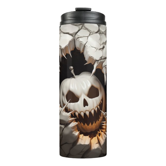 3D Halloween Ghost Cracked Hole Thermosbecher (Vorderseite)