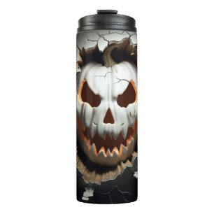 3D Halloween Ghost Cracked Hole Thermosbecher