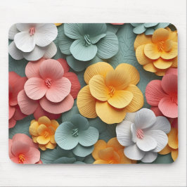 3D Helle Blumendekoration Mousepad
