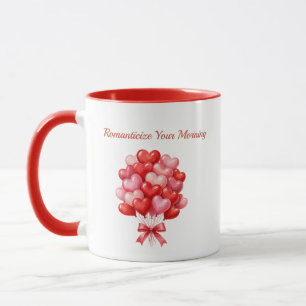 3D-Herzballons Bouquet Romantischer Kaffeebecher Tasse