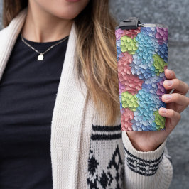 3D Hydrangea Floral Thermosbecher