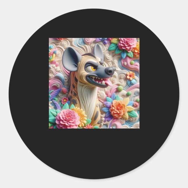 3d Hyena Hyenas Sticker (Vorderseite)