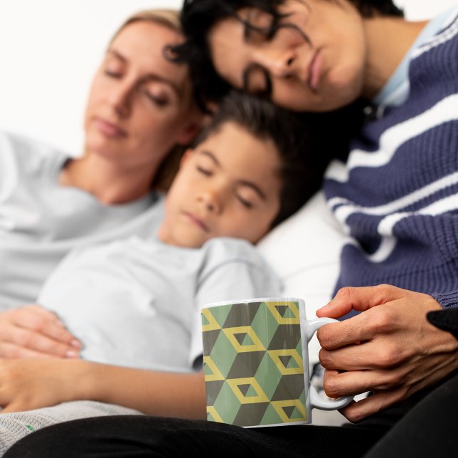 3D-Illusion-Quadrat-Muster Kaffeetasse (Mugs and cups)