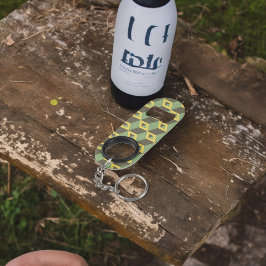 3D-Illusion-Quadrat-Muster Mini Flaschenöffner