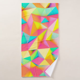 3D-Illustration - Farbige Low-Poly-Textur3d,abst Badehandtuch